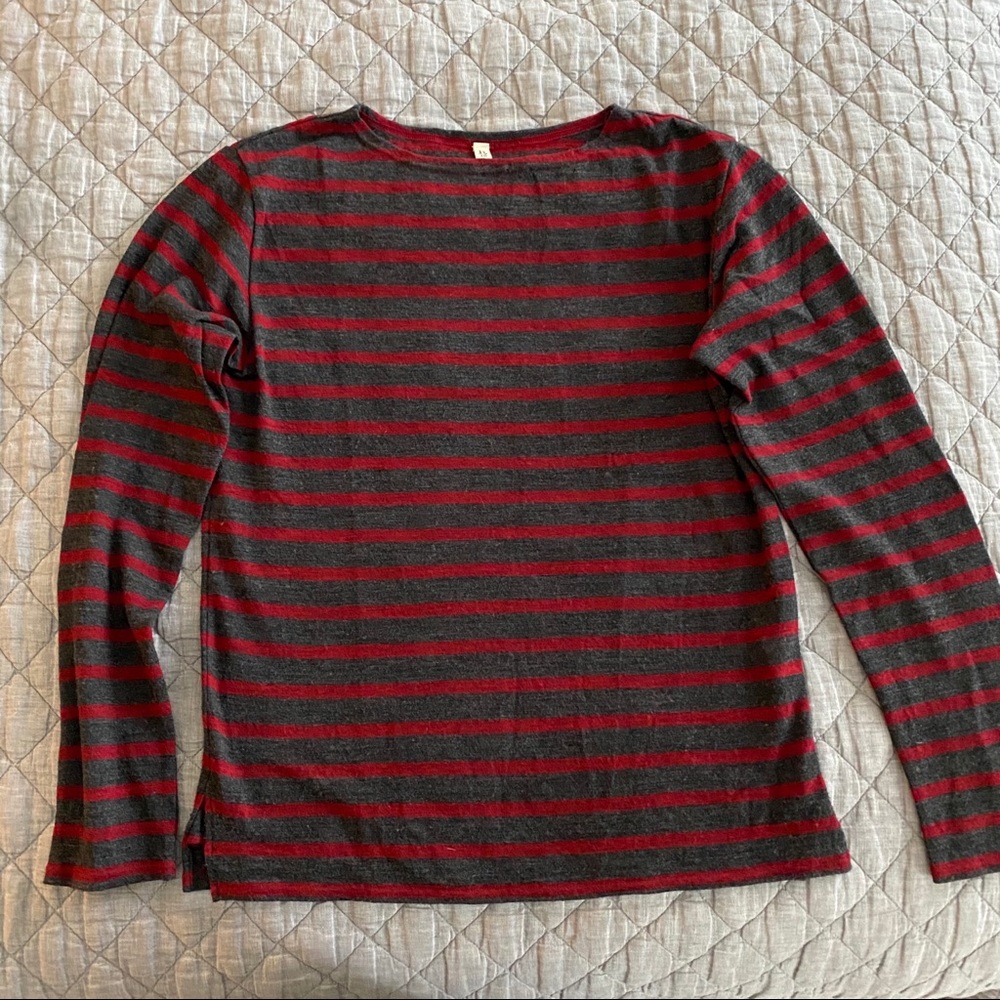 R13 Red and Grey Striped Wool Sweater Size S / M